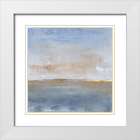 Visible Horizon I White Modern Wood Framed Art Print with Double Matting by OToole, Tim