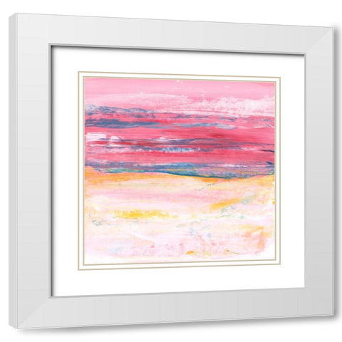 Kona Sunset I White Modern Wood Framed Art Print with Double Matting by Kaelber, Renee