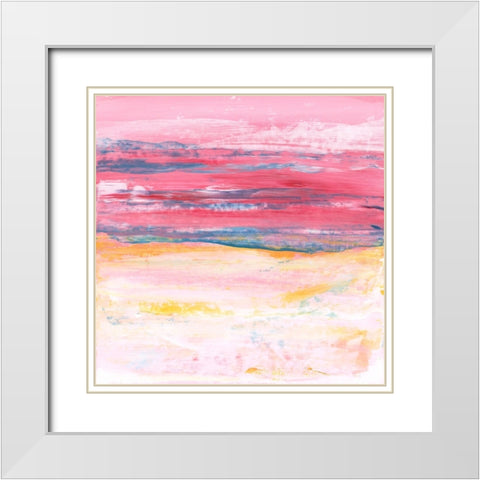 Kona Sunset I White Modern Wood Framed Art Print with Double Matting by Kaelber, Renee