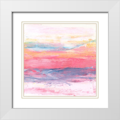 Kona Sunset II White Modern Wood Framed Art Print with Double Matting by Kaelber, Renee