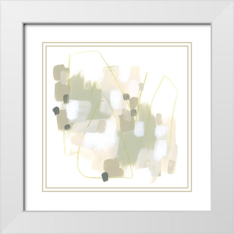 Sage Cartography IV White Modern Wood Framed Art Print with Double Matting by Vess, June Erica