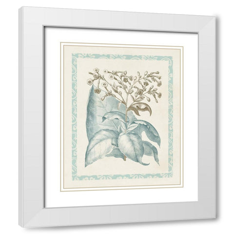Willow Blue Besler I White Modern Wood Framed Art Print with Double Matting by Vision Studio