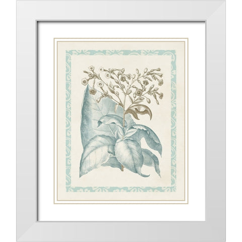 Willow Blue Besler I White Modern Wood Framed Art Print with Double Matting by Vision Studio