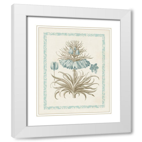 Willow Blue Besler II White Modern Wood Framed Art Print with Double Matting by Vision Studio