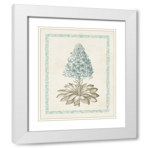 Willow Blue Besler VI White Modern Wood Framed Art Print with Double Matting by Vision Studio