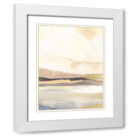 Slate Movement III White Modern Wood Framed Art Print with Double Matting by Warren, Annie