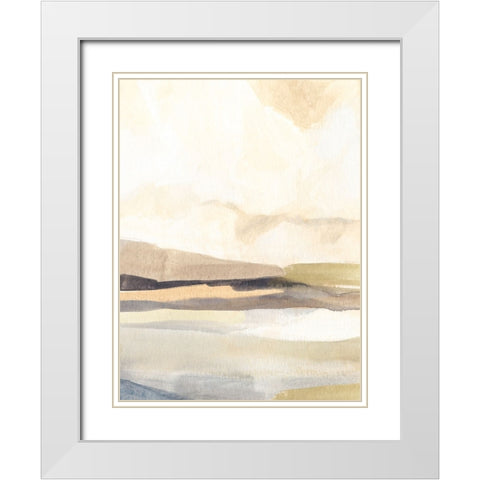 Slate Movement III White Modern Wood Framed Art Print with Double Matting by Warren, Annie