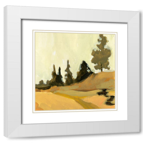 State Park Pine Sketch III White Modern Wood Framed Art Print with Double Matting by Green, Jacob