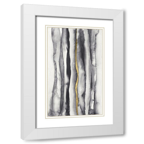 Inked Bands II White Modern Wood Framed Art Print with Double Matting by Willett, Michael