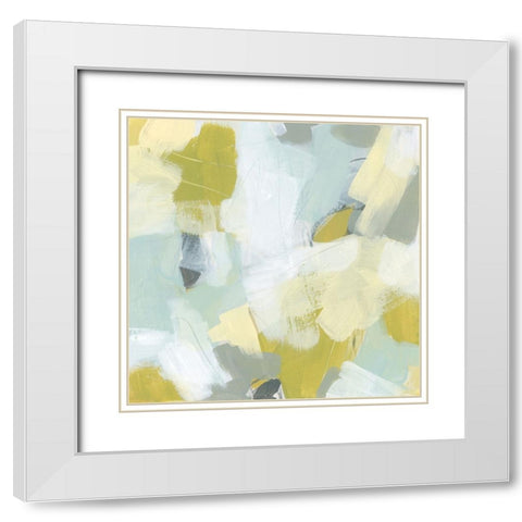 Greenlit IV White Modern Wood Framed Art Print with Double Matting by Vess, June Erica