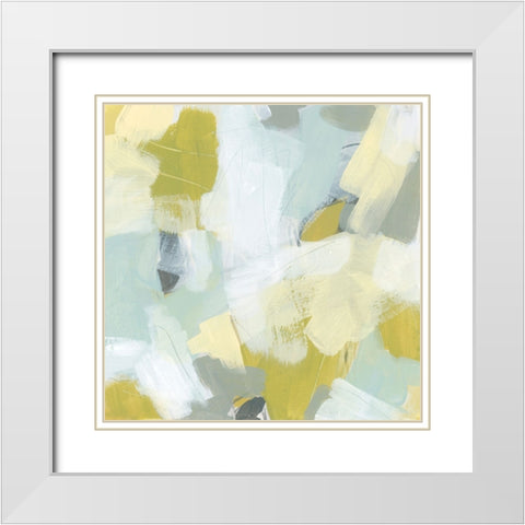 Greenlit IV White Modern Wood Framed Art Print with Double Matting by Vess, June Erica