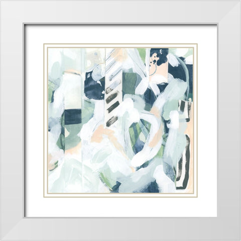 Tropical Inflection II White Modern Wood Framed Art Print with Double Matting by Vess, June Erica