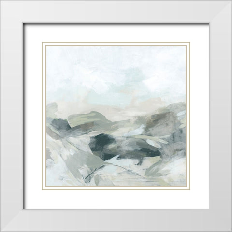 Granite Surf II White Modern Wood Framed Art Print with Double Matting by Vess, June Erica