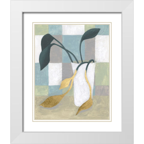 Plant Vased I White Modern Wood Framed Art Print with Double Matting by Lam, Vanna
