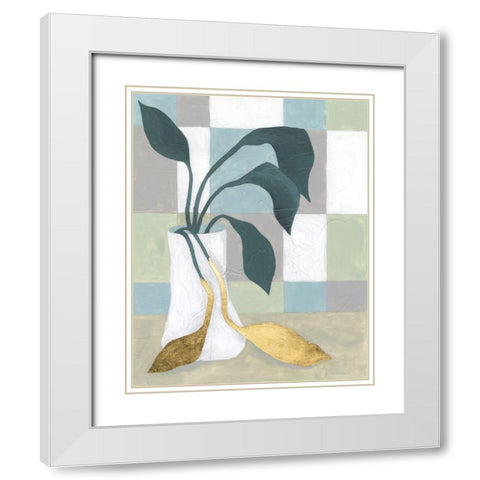 Plant Vased II White Modern Wood Framed Art Print with Double Matting by Lam, Vanna