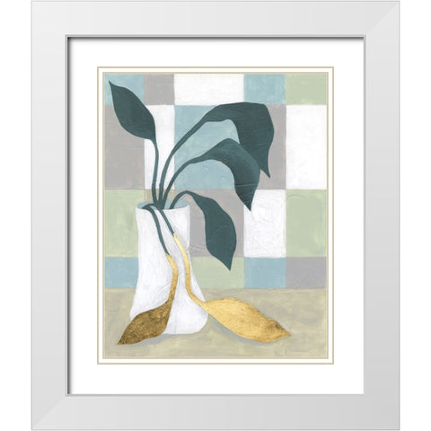 Plant Vased II White Modern Wood Framed Art Print with Double Matting by Lam, Vanna