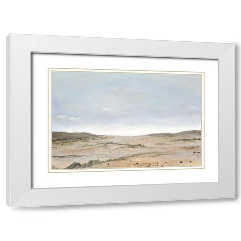 Arid Vista II White Modern Wood Framed Art Print with Double Matting by Willett, Michael