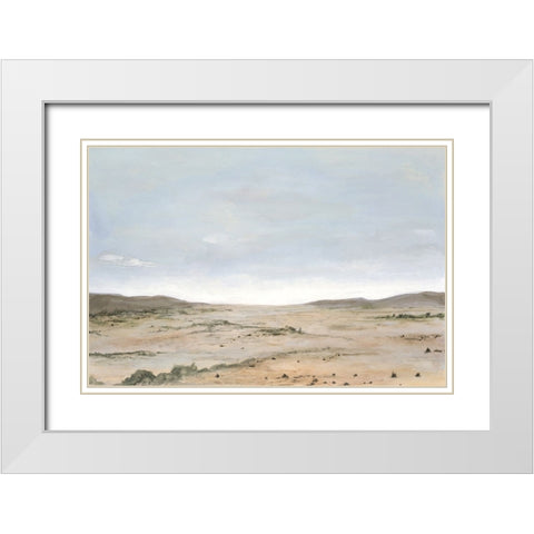 Arid Vista II White Modern Wood Framed Art Print with Double Matting by Willett, Michael