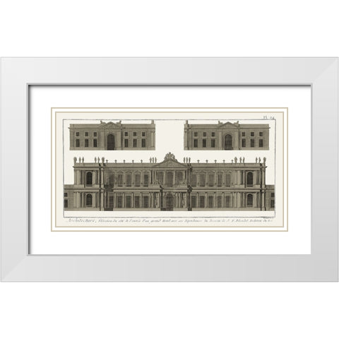 Buildings And Facades I White Modern Wood Framed Art Print with Double Matting by Vision Studio