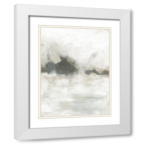 Horizon Break I White Modern Wood Framed Art Print with Double Matting by Vess, June Erica
