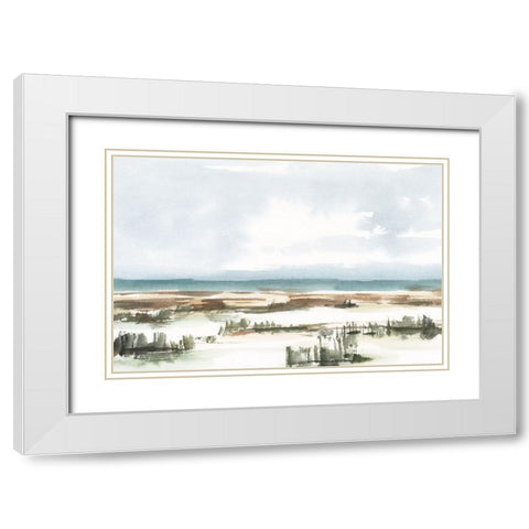 Coastal Wetlands Watercolor I White Modern Wood Framed Art Print with Double Matting by Harper, Ethan