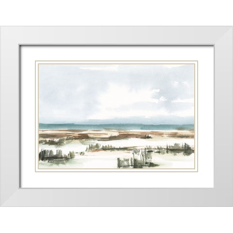 Coastal Wetlands Watercolor I White Modern Wood Framed Art Print with Double Matting by Harper, Ethan