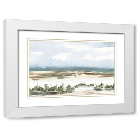 Coastal Wetlands Watercolor II White Modern Wood Framed Art Print with Double Matting by Harper, Ethan