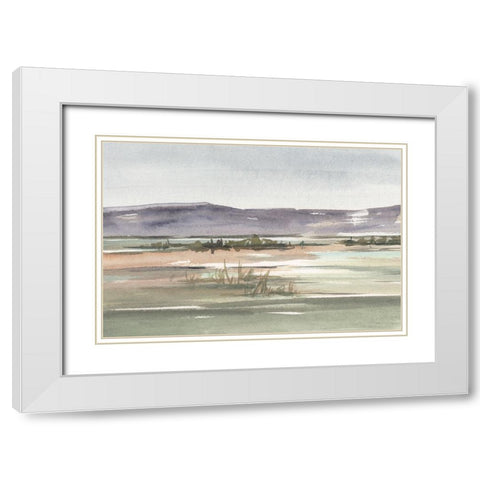 Muted Marsh II White Modern Wood Framed Art Print with Double Matting by Harper, Ethan