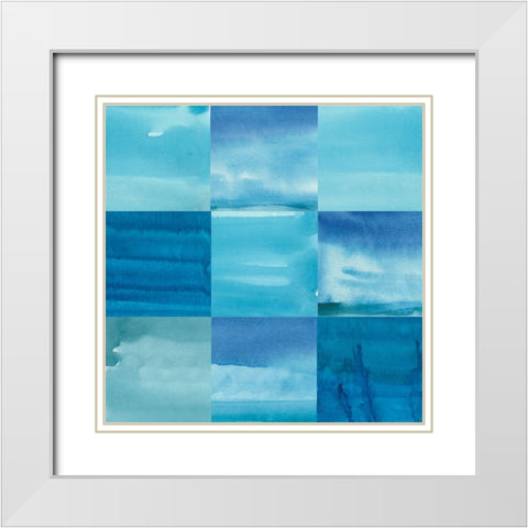 Blue Jean Blues II White Modern Wood Framed Art Print with Double Matting by Longley, Alicia