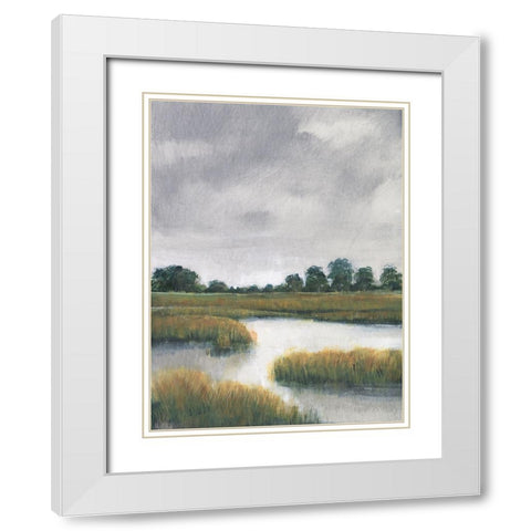 Salt Marshes II White Modern Wood Framed Art Print with Double Matting by OToole, Tim