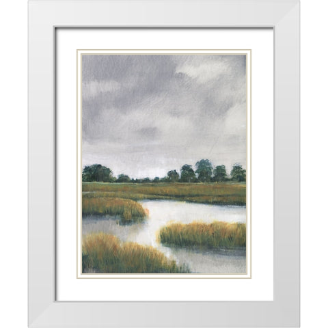 Salt Marshes II White Modern Wood Framed Art Print with Double Matting by OToole, Tim