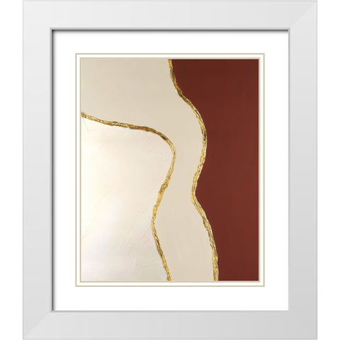 Allspice II White Modern Wood Framed Art Print with Double Matting by Lam, Vanna