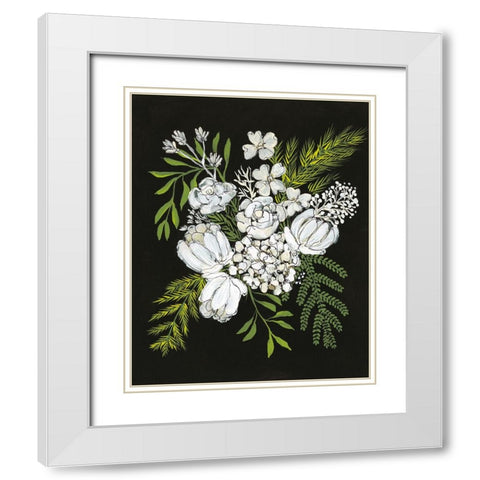 Alabaster Bouquet II White Modern Wood Framed Art Print with Double Matting by Moore, Regina