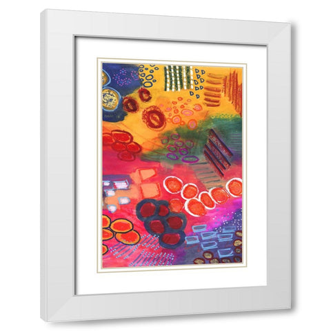 Vivaciously Changing II White Modern Wood Framed Art Print with Double Matting by Moore, Regina