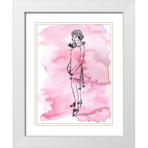 60s Fab II White Modern Wood Framed Art Print with Double Matting by Moore, Regina