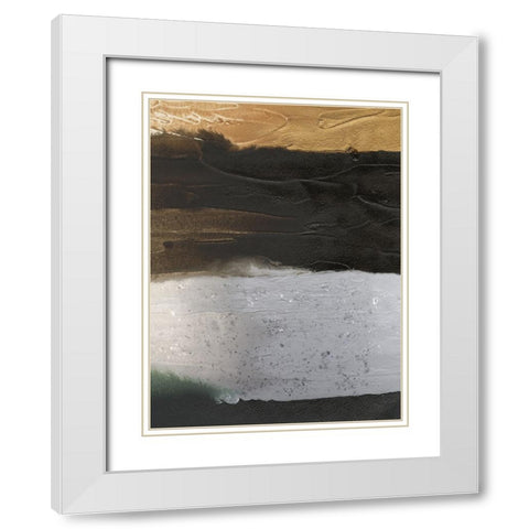 Embellished Coastal Plain I White Modern Wood Framed Art Print with Double Matting by Lam, Vanna