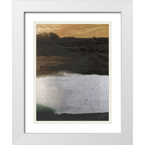 Embellished Coastal Plain I White Modern Wood Framed Art Print with Double Matting by Lam, Vanna