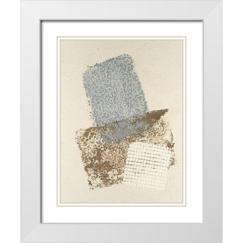 Embellished Scrim II White Modern Wood Framed Art Print with Double Matting by Lam, Vanna
