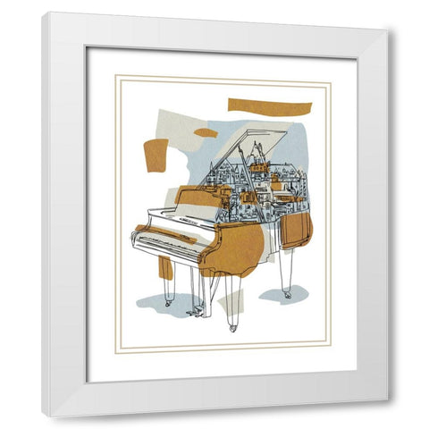 Rehearsal I White Modern Wood Framed Art Print with Double Matting by Wang, Melissa