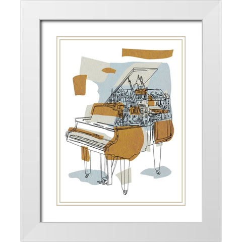 Rehearsal I White Modern Wood Framed Art Print with Double Matting by Wang, Melissa
