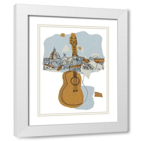 Rehearsal III White Modern Wood Framed Art Print with Double Matting by Wang, Melissa