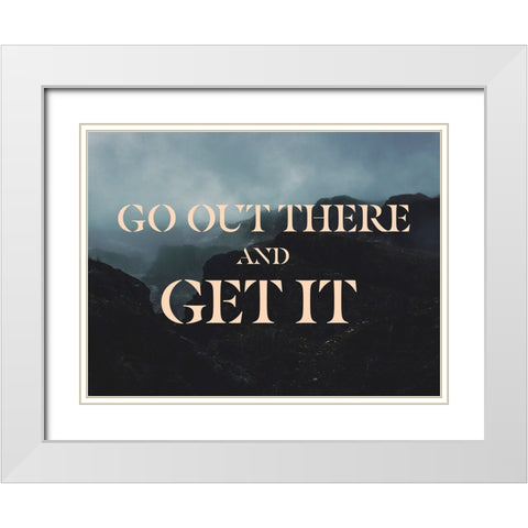 Bro-Inspo V White Modern Wood Framed Art Print with Double Matting by Green, Jacob
