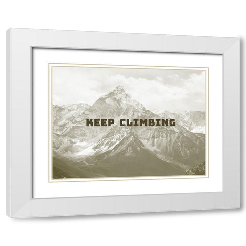 Bro-Inspo VIII White Modern Wood Framed Art Print with Double Matting by Green, Jacob
