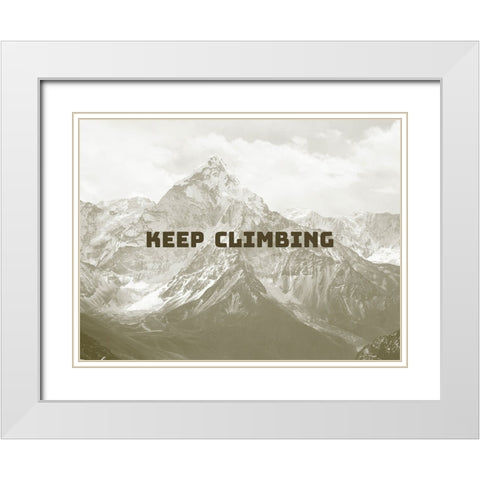 Bro-Inspo VIII White Modern Wood Framed Art Print with Double Matting by Green, Jacob