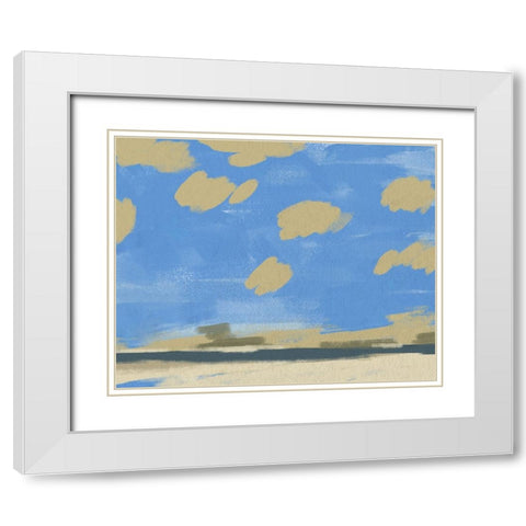 Textured Beachscape II White Modern Wood Framed Art Print with Double Matting by Green, Jacob
