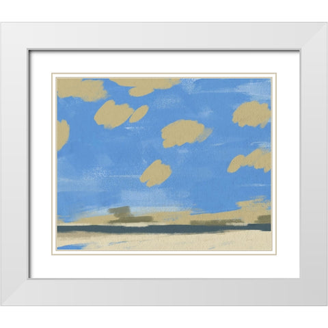 Textured Beachscape II White Modern Wood Framed Art Print with Double Matting by Green, Jacob