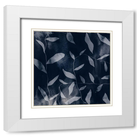 Shadowy Vines I White Modern Wood Framed Art Print with Double Matting by Barnes, Victoria