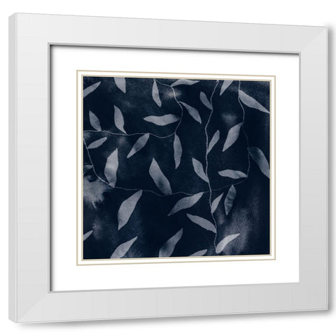 Shadowy Vines II White Modern Wood Framed Art Print with Double Matting by Barnes, Victoria