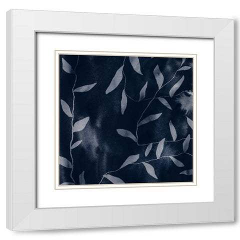 Shadowy Vines III White Modern Wood Framed Art Print with Double Matting by Barnes, Victoria