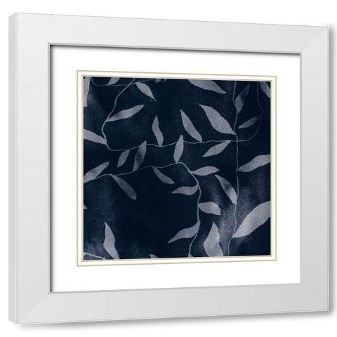 Shadowy Vines IV White Modern Wood Framed Art Print with Double Matting by Barnes, Victoria